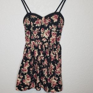Band of Gypsies Black Floral Dress (XS)